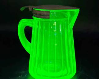 Anchor Hocking Uranium Glass Syrup Pitcher