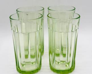 (4) Anchor Hocking Optic Log Cabin Cups