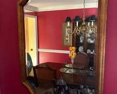 Beveled gold mirror