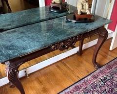 Green Granite Top Console table