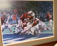 "The Goal Line Stand" 1979 Daniel Moore print framed
