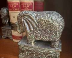 Cast Iron Elephant Bookends