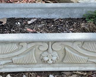 Concrete Rectangular Neoclassical Style Planter
