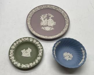 Vintage Jasperware Wedgwood Plates and Bowl
