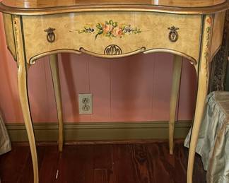Vintage Hand Painted Kidney Bean Shaped Vanity