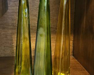 3- Multi-Color Glass Bottle Decor