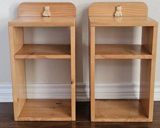 2- Small Oak Kids Room Shelves