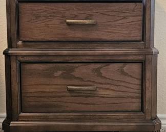 Wooden Nightstand w/ Charging Port, 1 of 2