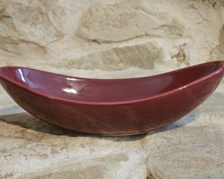 Plum Ceramic Banana Boat Bowl