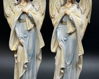 Pair of Standing Roman Angel Figurines