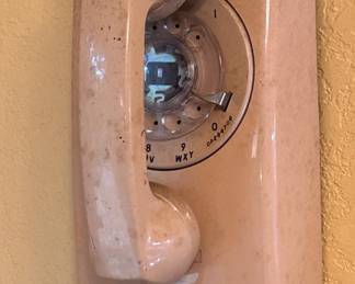 Vintage Pink Rotary Dial POTS Phone