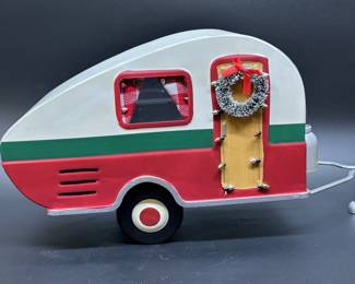 Retro Teardrop Camper Christmas Decor