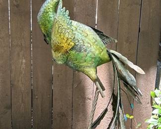 Metal Garden Peacock Sculpture