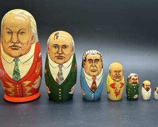 Russian Matryoshka w/ 7-Soviet Premiers