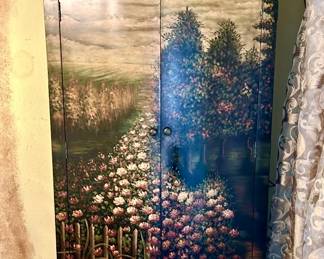 Hooker Furniture Seven Seas Computer Armoire w/ Landscape Scene