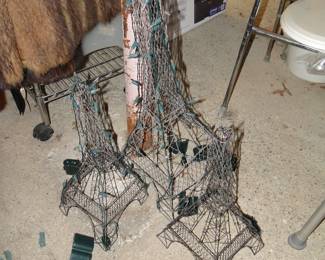 lighted Eiffel Towers