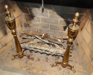 Brass andirons