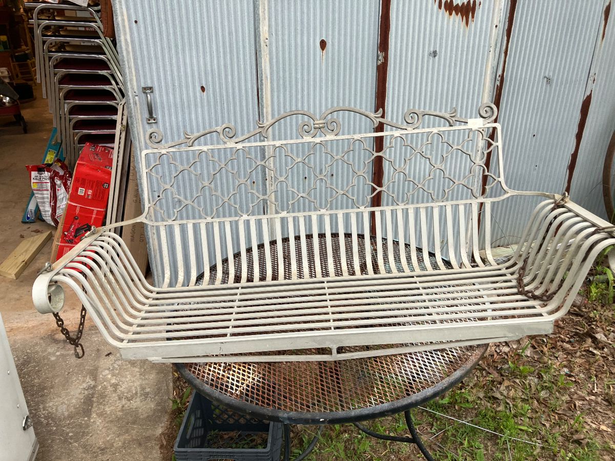5’ cast aluminum porch swing 