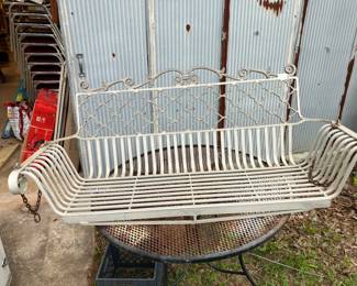 5’ cast aluminum porch swing