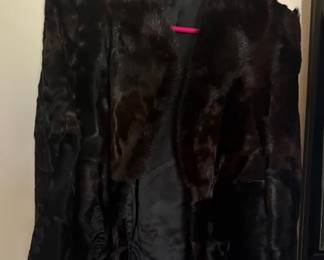 AWT007 Beautiful Black Fur Jacket