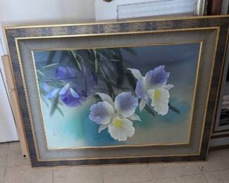 AWT228 - David Lee Framed White Floral Art