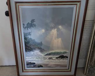 AWT220 - Roy Gonzalez Tabora Framed Ocean Scene