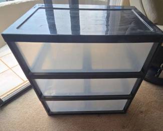 AWT042 Bulk MYSTERY Bathroom Lot Inside 3-Drawer Plastic Storage Cabinet