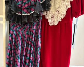 AWT212 70s Bohemian Ruffle Dress & Victorian Inspired Velvet Gown
