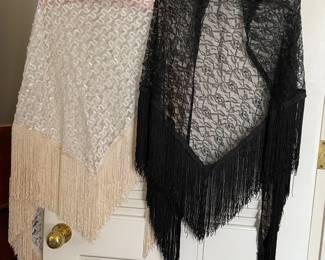 AWT149 - Two Dressy Lacy Shawls