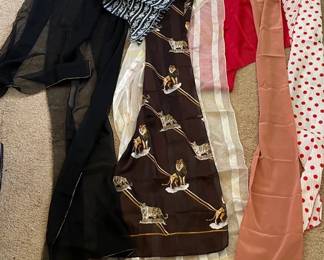 AWT161 - Lotsa Scarves Featuring A Cute Poncho Scarf
