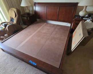 AWT014 Paneled Wood Bed Frame (no matress)