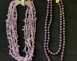 AWT089 - Two Beautiful Amethyst Necklaces
