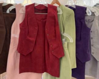 AWT169 Lot Of Vintage Ladies Skirt and Vest Sets