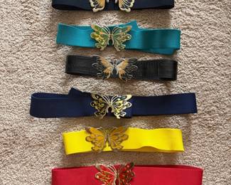 AWT031 Lot Vintage Butterfly Belts