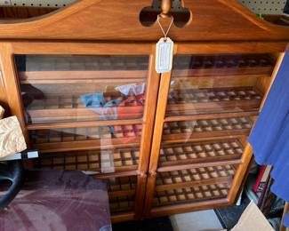 Cherry wood display cabinet