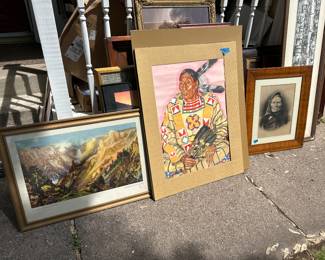 Lots of framed art