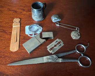 Bowdin's Minneapolis Scissors, Gillette Razor & Case, Titanium & Diamond Ring, More.