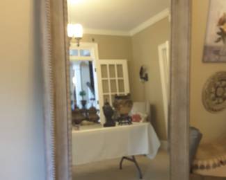 Large framed mirror. Measures almost 4 ft by 7 ft. Perfect for dressing room, Boutique or Bridal shop!