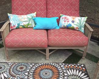 Rattan Style porch or patio furniture is actually made of powder coat cast metal