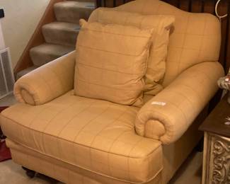 Pale yellow oversized chair