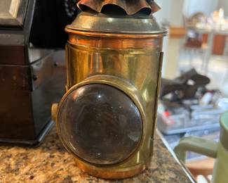 Antique brass police lantern