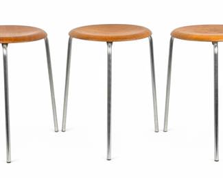 3) Arne Jacobsen For Fritz Hansen Dot Stools