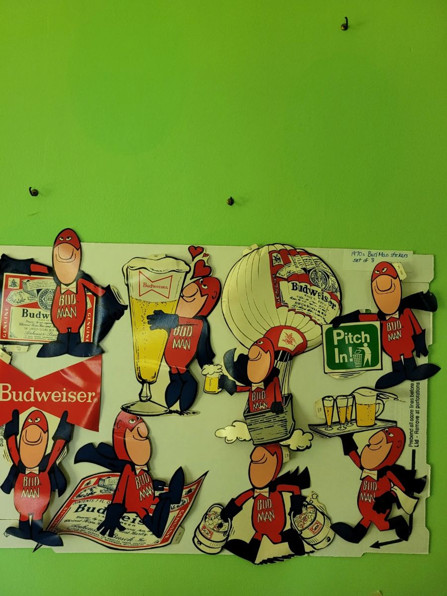 Vintage Bud Man stickers