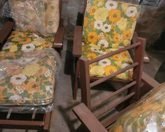 Redwood stained outdoor furniture