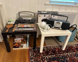 Side Tables, Portable Radios, Double Electric Hotplate, Office Supplies