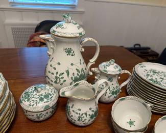 Meissen Green Indian Flowers