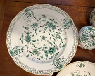 Meissen Green Indian Flowers