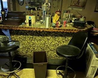 yes, this cool bar is for sale and Cheap!! Bar stools. (two) extra!