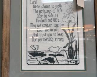 Framed Needle Point Prayer