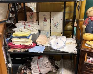 Linens - napkins, towlesl, sheet sets, blankets, doilies, table clothes, dresser scarves